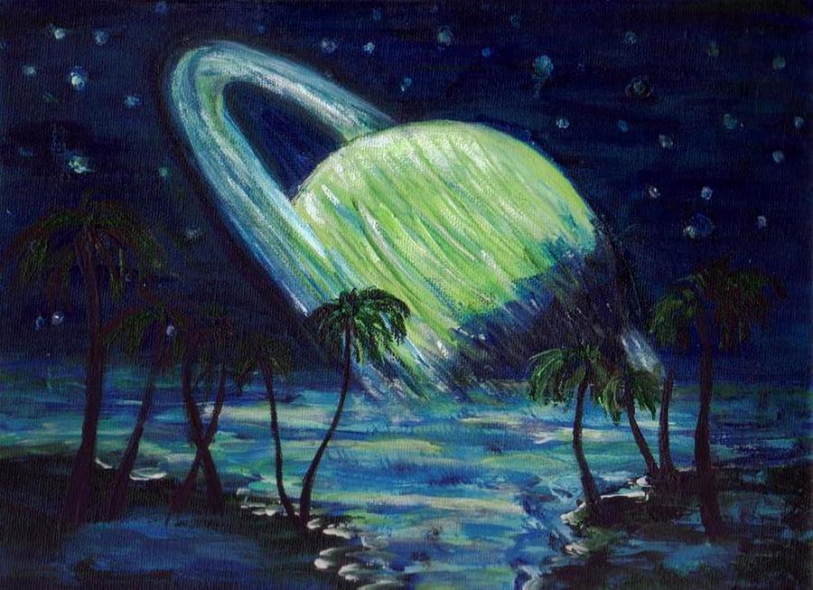 The Green Planet Painting by Mary Sedici