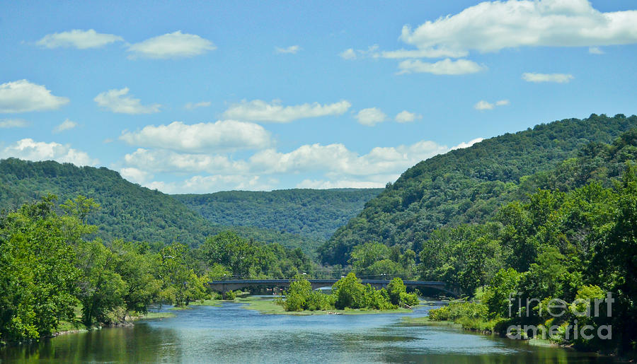 The Greenbrier River in Alderson West Virginia Photograph by Kerri Farley