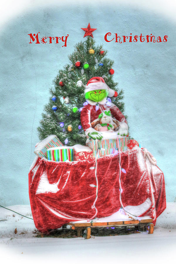 Christmas Photograph - The Grinch Stole Christmas Card by J Laughlin