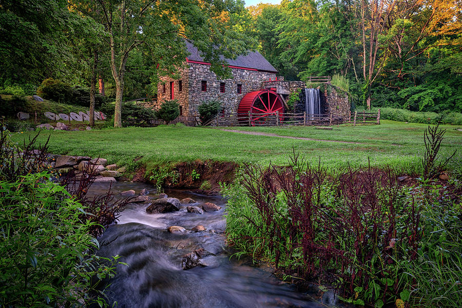 Waterfall Photograph - The Grist Mill in Sudbury by Rick Berk