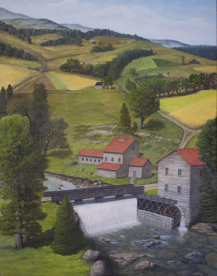 The Grist Mill Painting by Mark Hanfland - Fine Art America