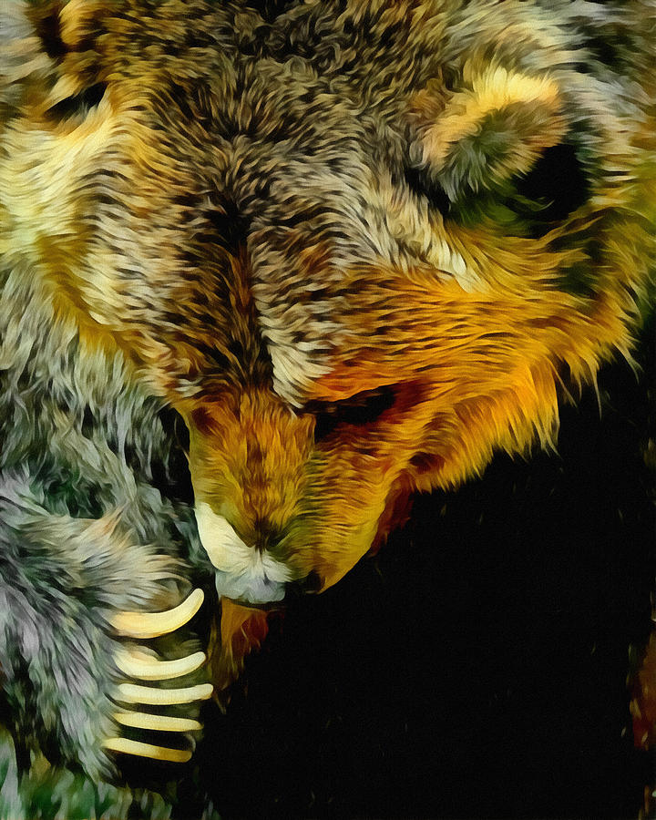 The Grizzly Digital Art by Ernest Echols