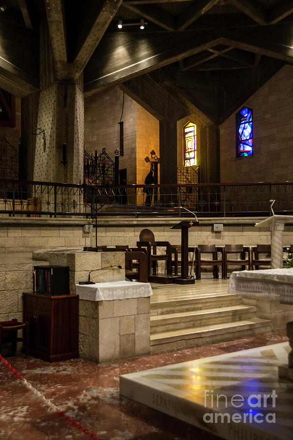  the grotto Basilica of the Annunciation Photograph by Ilan Amihai