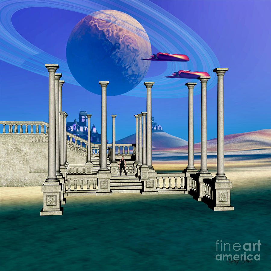The Guardian Planet Painting by Corey Ford