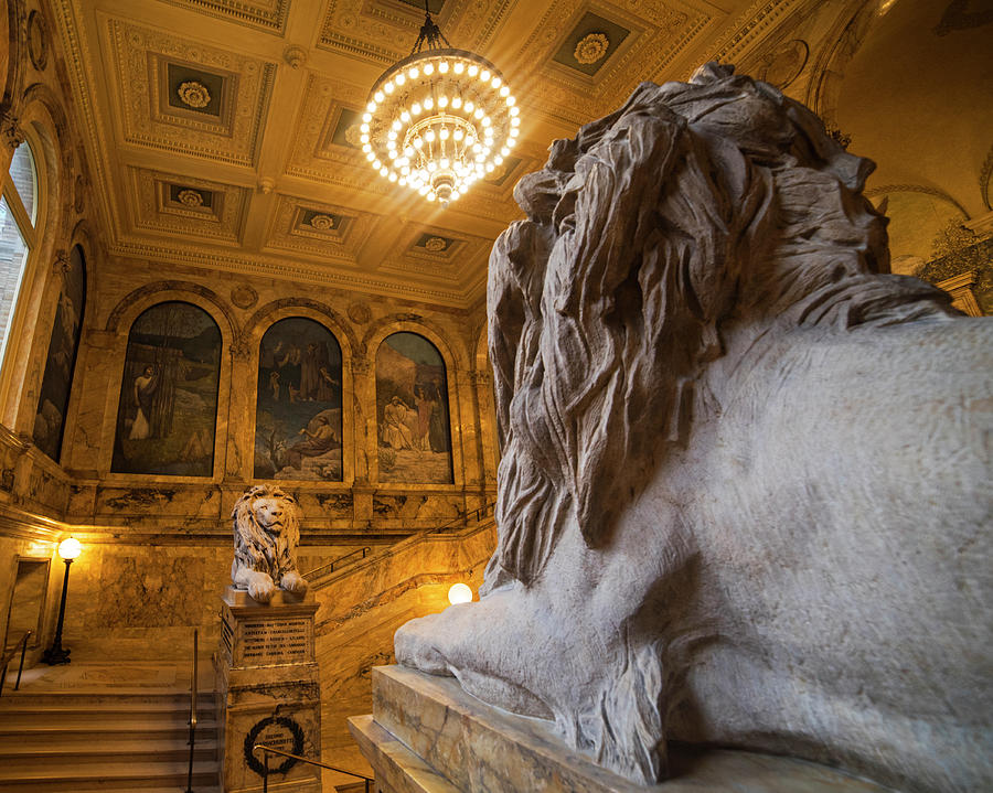 The Guardians Boston Public Library Lion Statues Photograph by Toby McGuire