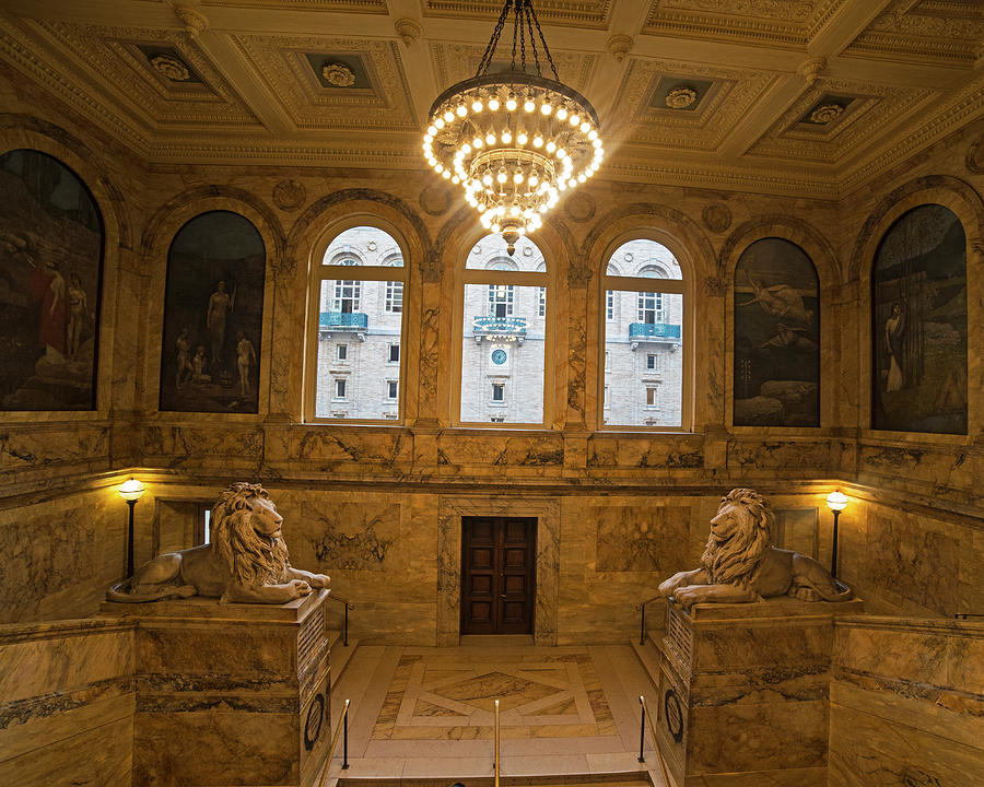 The Guardians Boston Public Library Lion Statues top Photograph by Toby ...