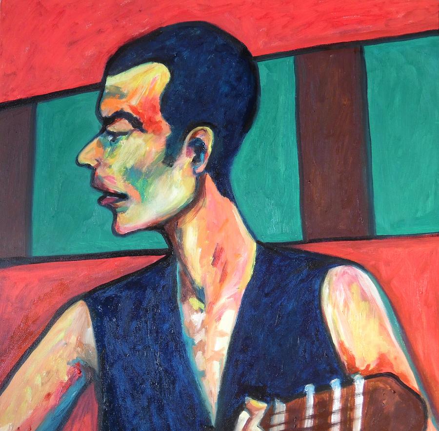 The Guitar Player Painting by Esther Newman-Cohen