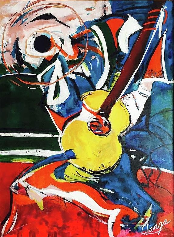 The Guitarist Painting by Christy Langa - Fine Art America