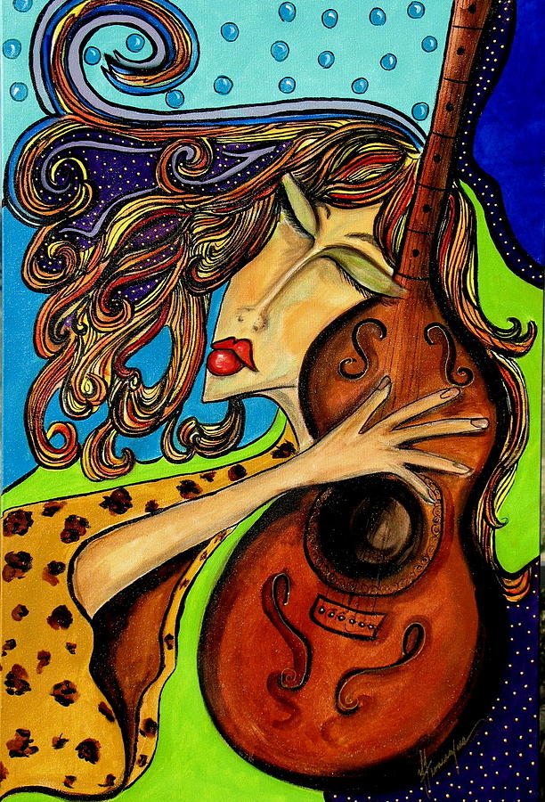 The Guitarist Painting by Yvonne Feavearyear - Fine Art America