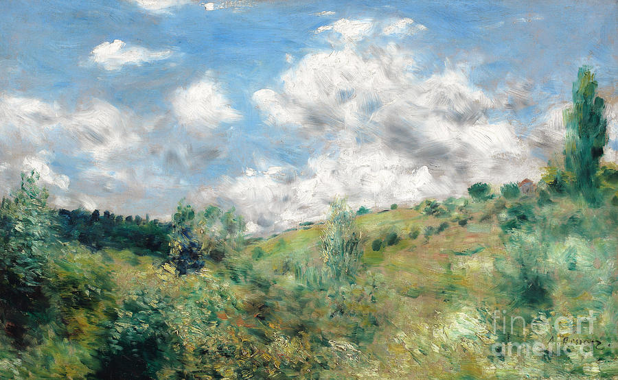 Pierre Auguste Renoir Painting - The Gust of Wind by Pierre Auguste Renoir