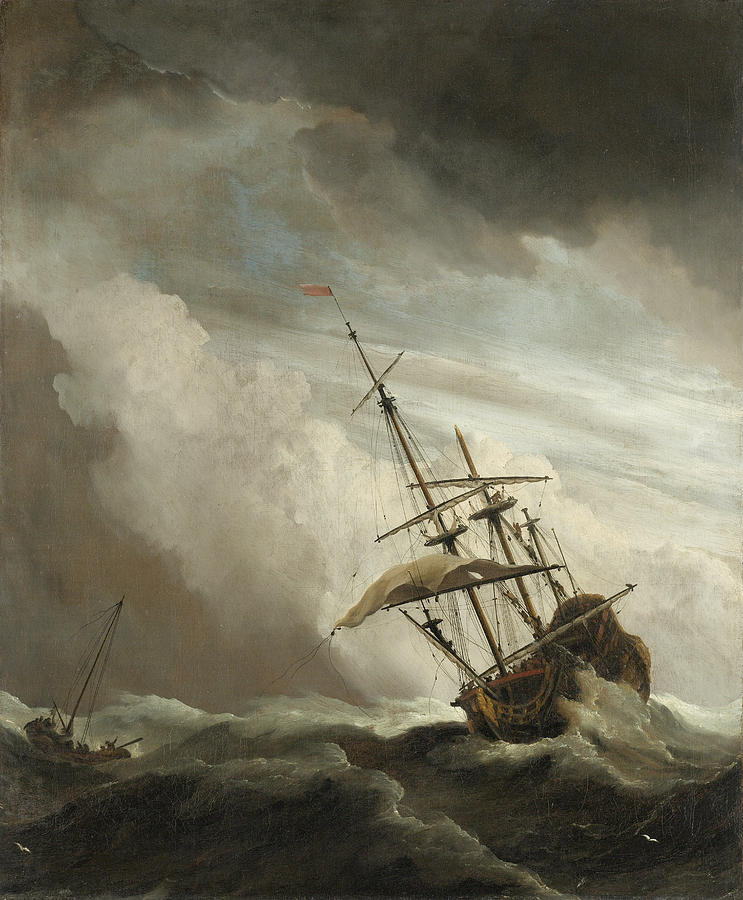The Gust Painting by Willem van de Velde