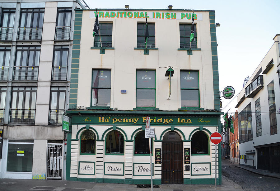 The Ha Penny Bridge Inn in Dublin Ireland Photograph by Bill Cannon