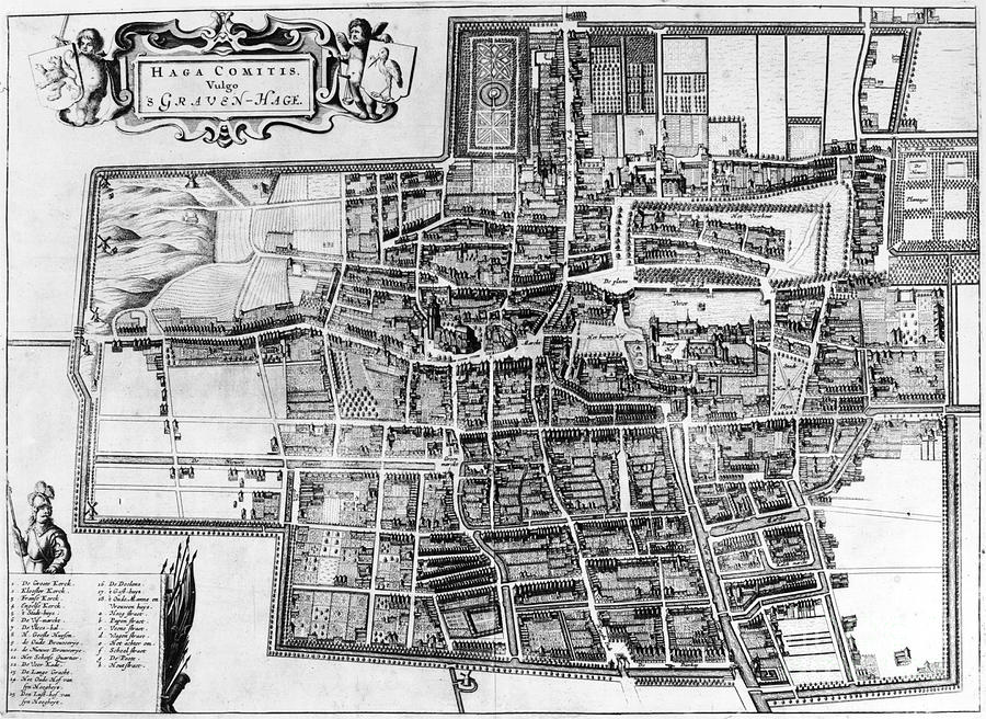 THE HAGUE: MAP, c1650 Photograph by Granger