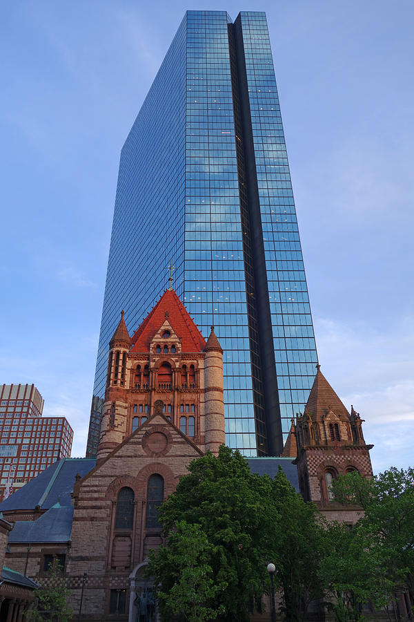 Boston Photograph - The Hancock over the Trinity Church Boston MA by Toby McGuire