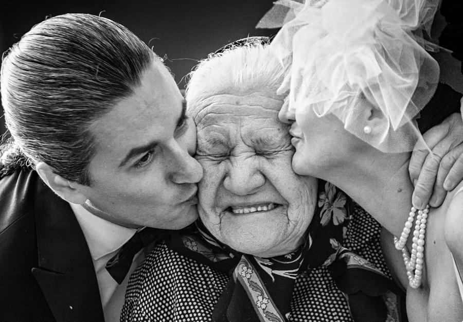 Portrait Photograph - The Happiness To See Your Grandchildren Getting Married by Marius Tudor