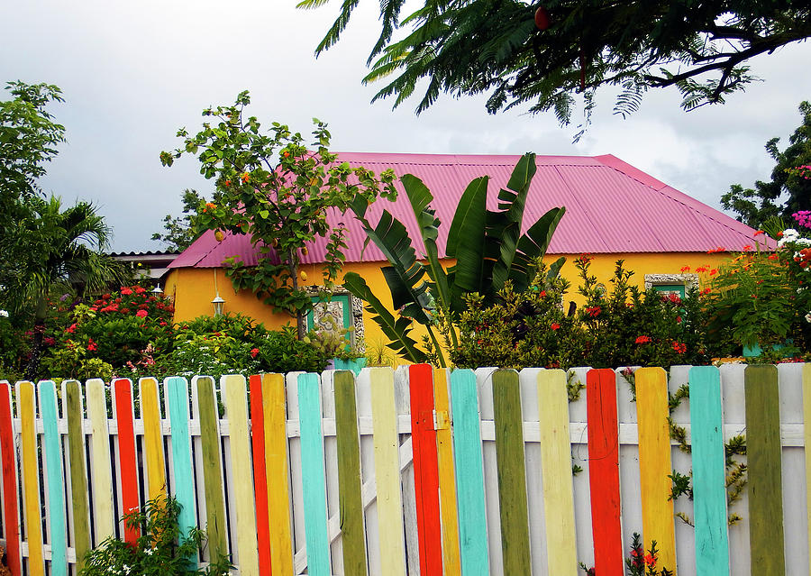 Cottage Photograph - The Happy House, Island of Curacao by Kurt Van Wagner