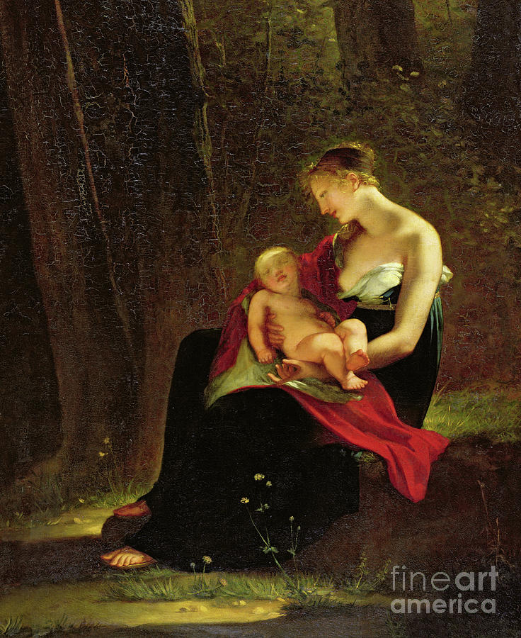The Happy Mother  Painting by Constance Marie Mayer-Lamartiniere