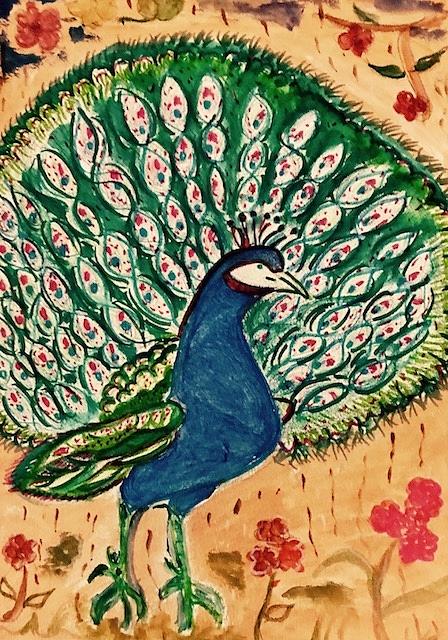 The happy Peacock Painting by Inicita Soriano Maslog - Fine Art America
