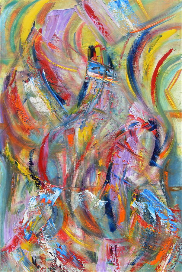 Abstract Painting - The happy Wanderer by Helmut Licht