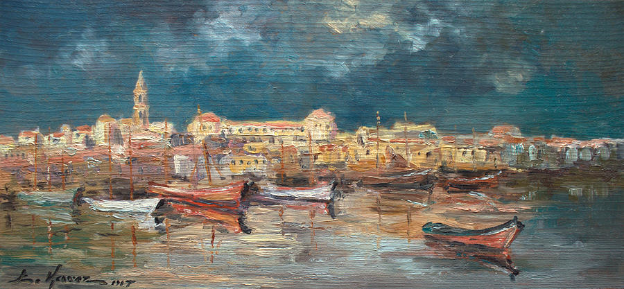 The harbor in Marseille Painting by Luke Karcz