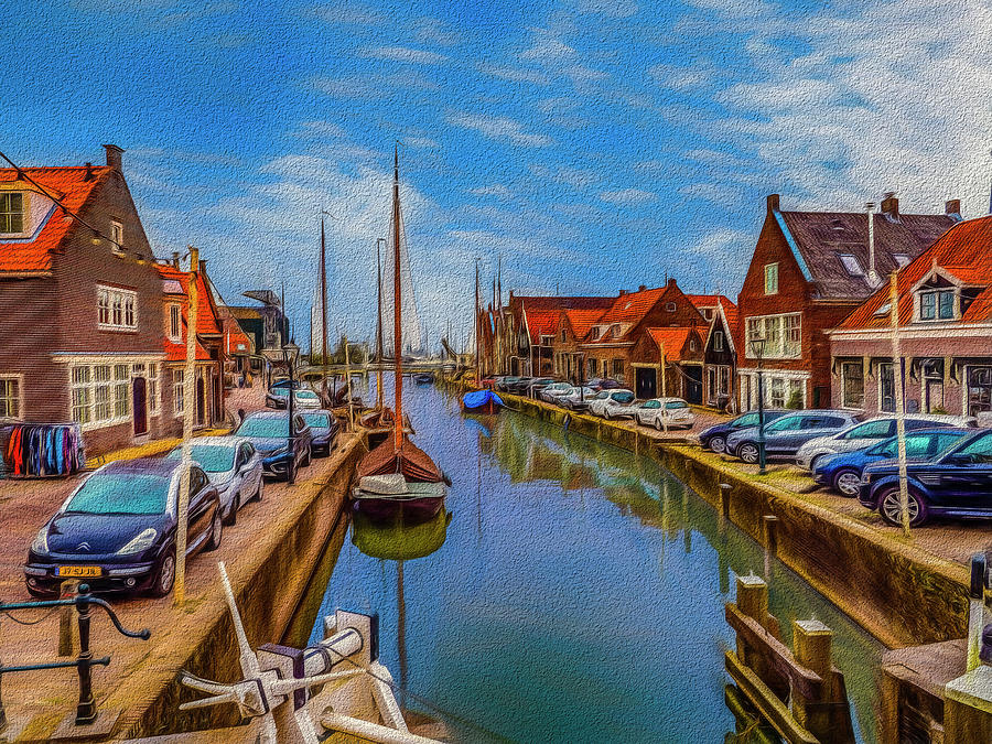 The Harbour At Monnickendam Photograph