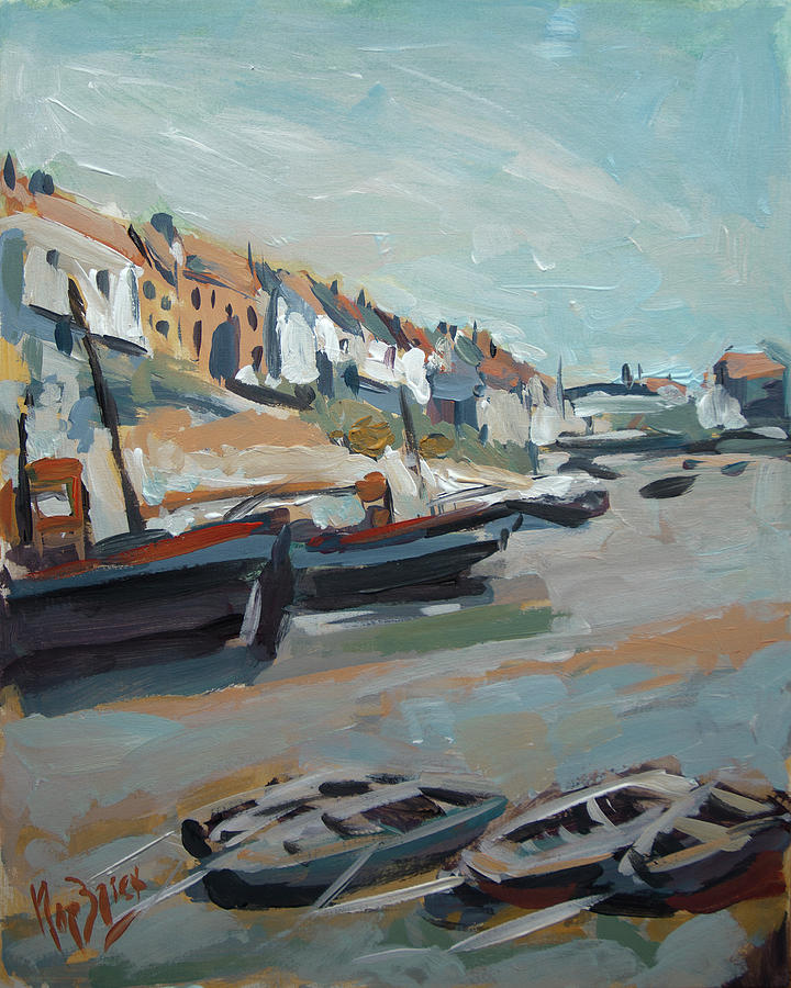 The harbour of Mevagissey Painting by Nop Briex