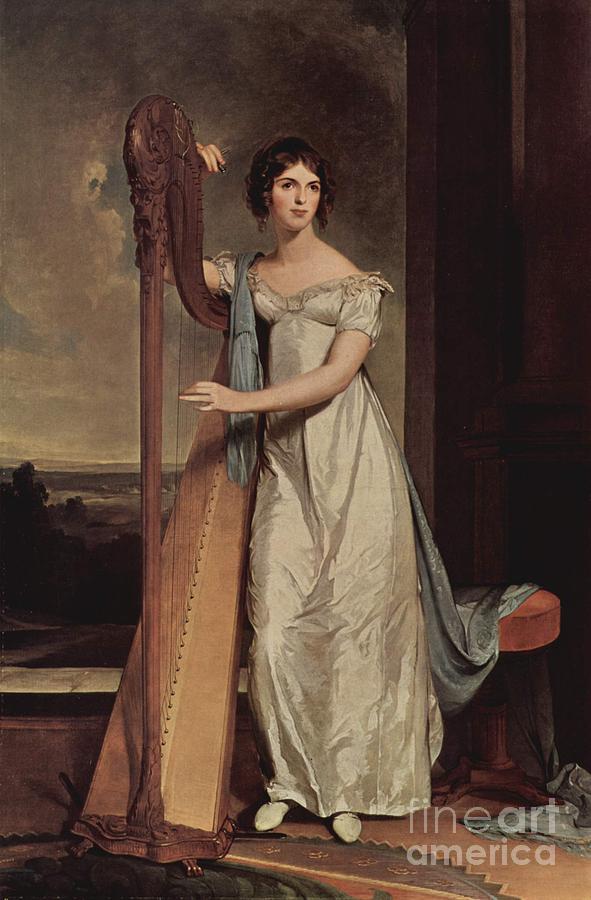 Thomas Sully Painting - The Harpist by MotionAge Designs