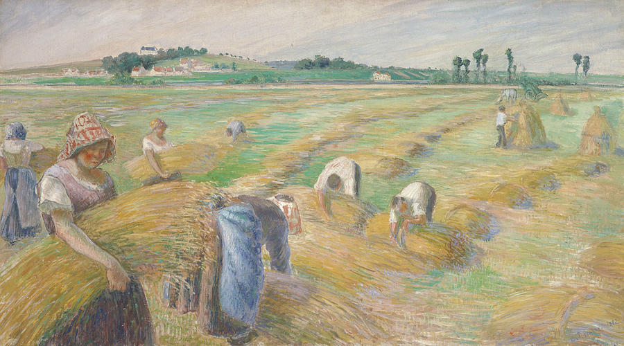 The Harvest Painting by Camille Pissarro