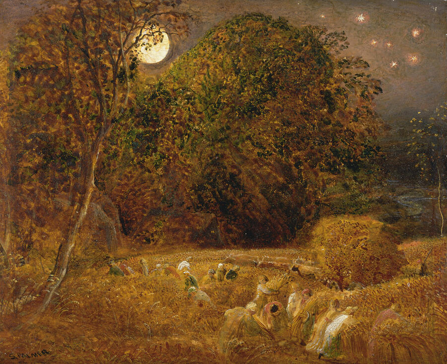 The Harvest Moon, from circa 1833 Painting by Samuel Palmer