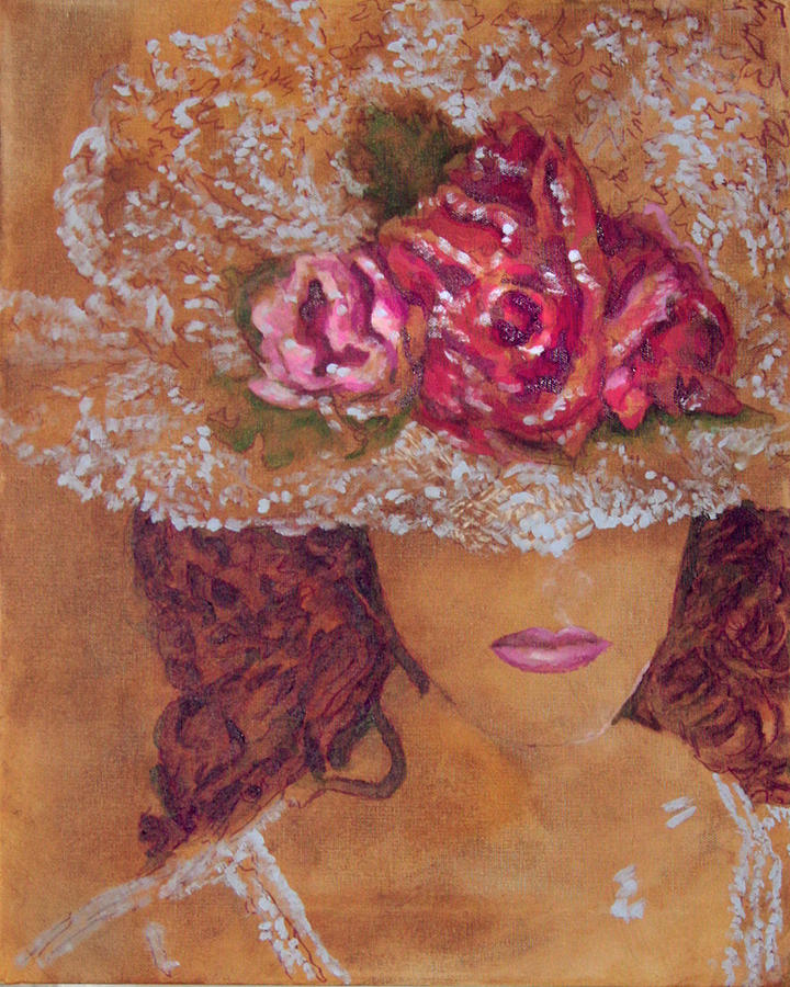 The Hat Lady Painting By Laura Heggestad