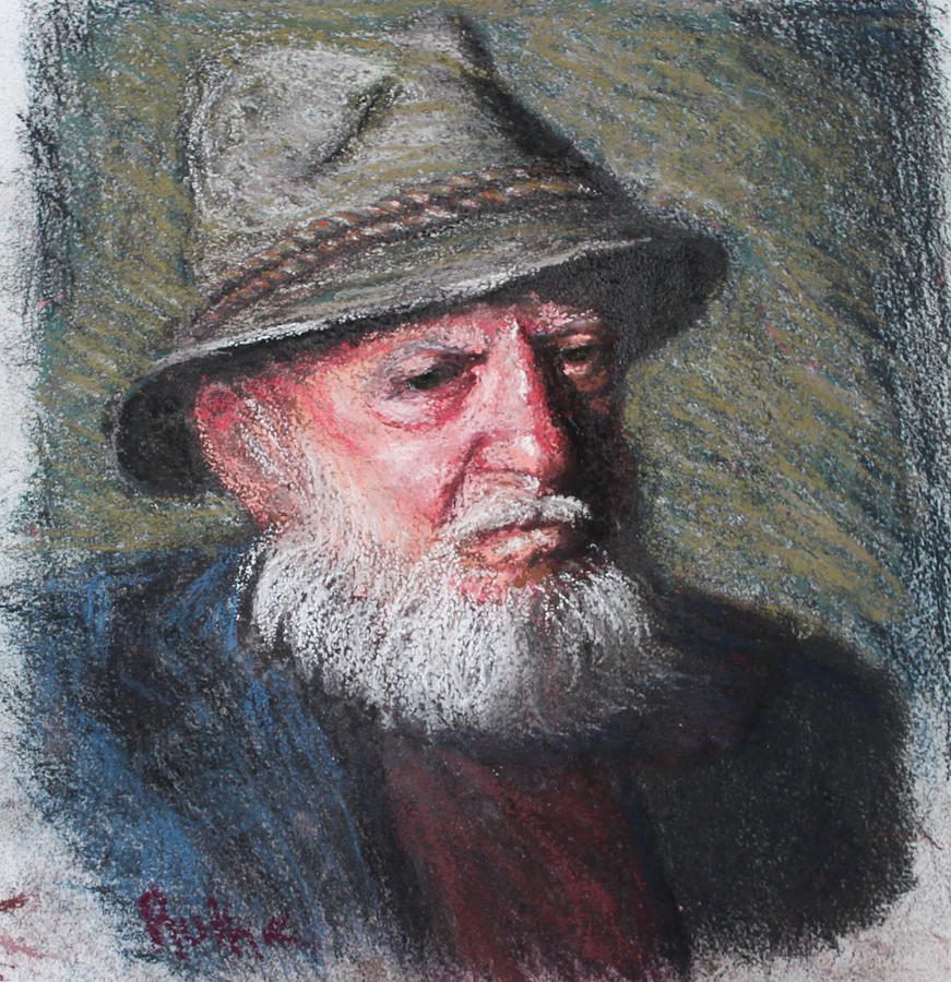 Portrait Painting - The Hat by Ruthie Briggs-Greenberg