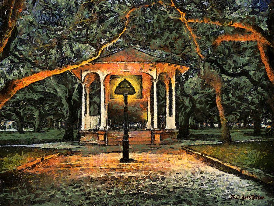 Tree Painting - The Haunted Gazebo by RC DeWinter