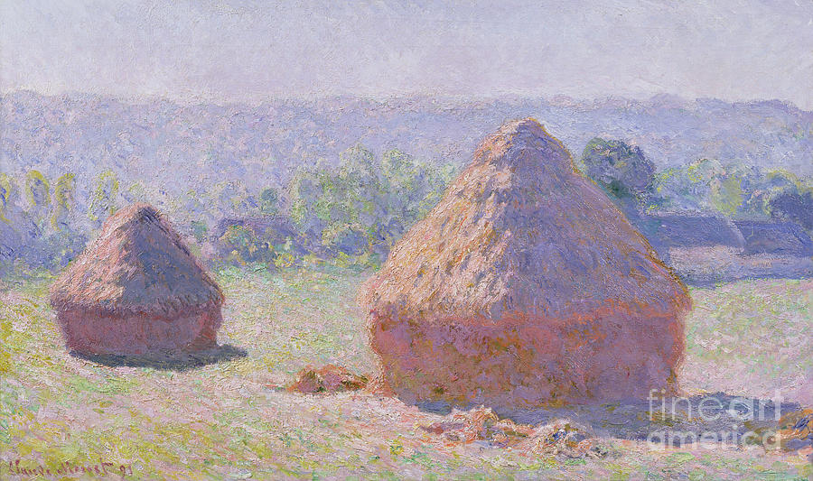 The Haystacks by Claude Monet Painting by Claude Monet