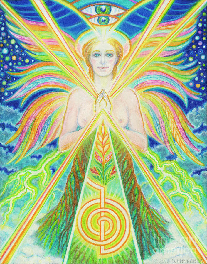 The Healer Drawing by Debra Hitchcock