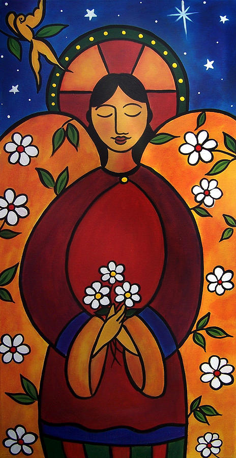 Flower Painting - The healing angel by Jan Oliver-Schultz