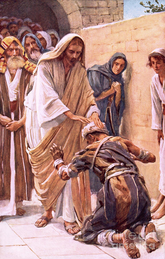 The Healing of the Leper by Harold Copping