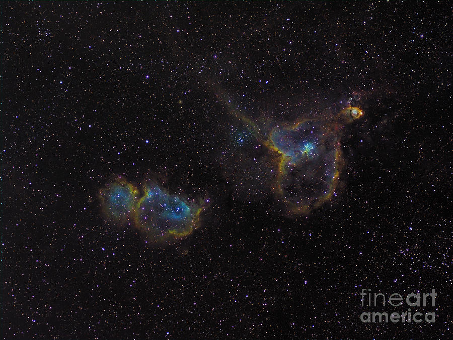 Interstellar Photograph - The Heart And Soul Nebulae by Filipe Alves
