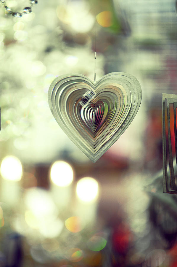 Christmas Photograph - The Heart. Boho Style by Jenny Rainbow