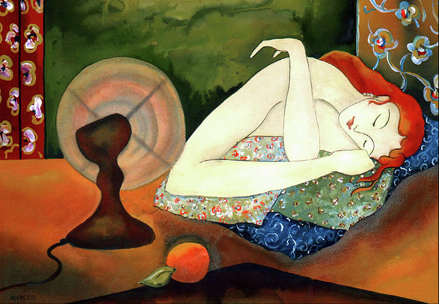 Female Painting - The Heat by Leslie Marcus Female Painting - The Heat by Leslie Marcus