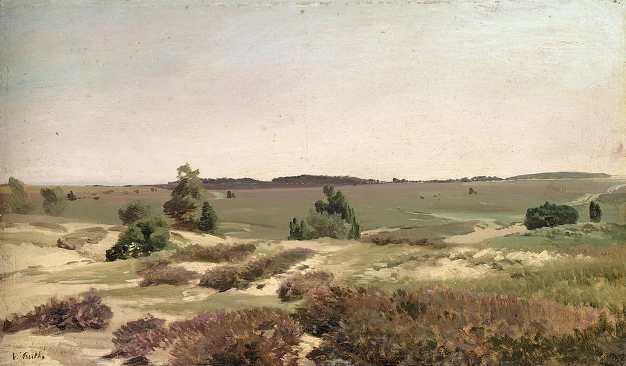 Landscape Painting - The Heath near Wilsede by Valentin Ruths