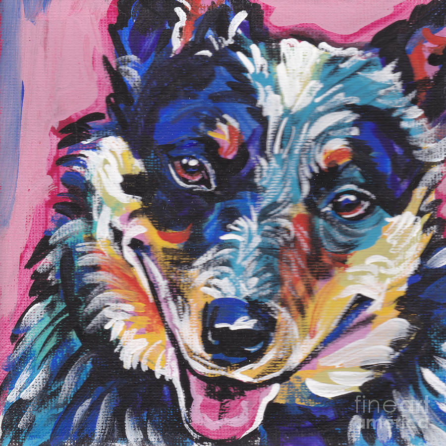 Dog Painting - The Heeler by Lea S