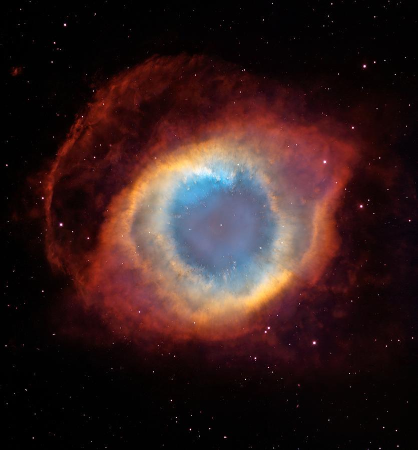 The Helix Nebula  Painting by Hubble Space Telescope