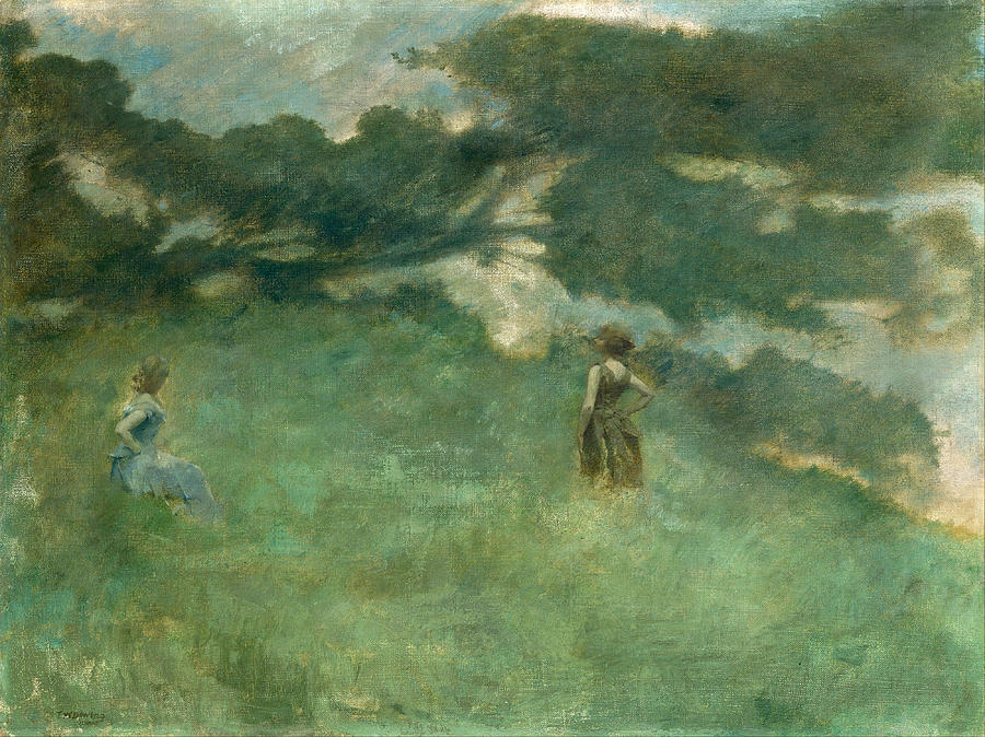 The Hermit Thrush Painting by Thomas Dewing