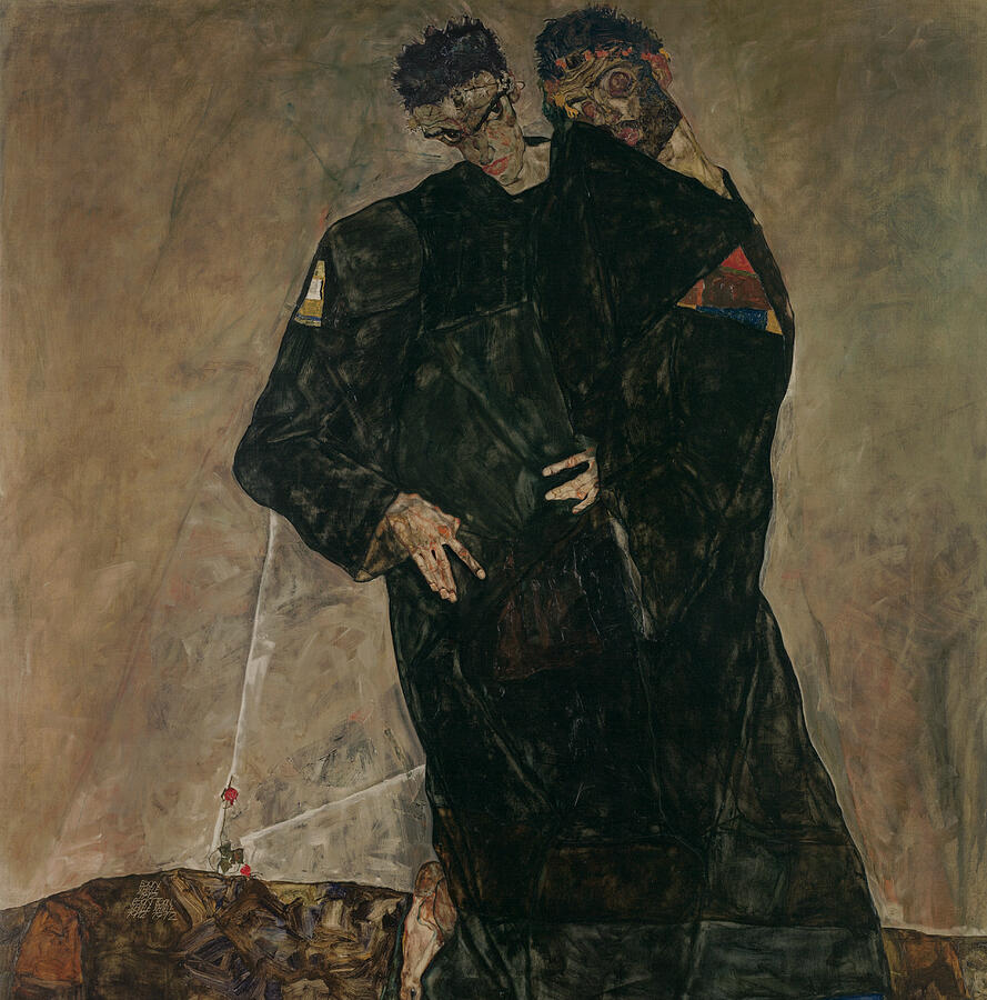The Hermits, from 1912 Painting by Egon Schiele