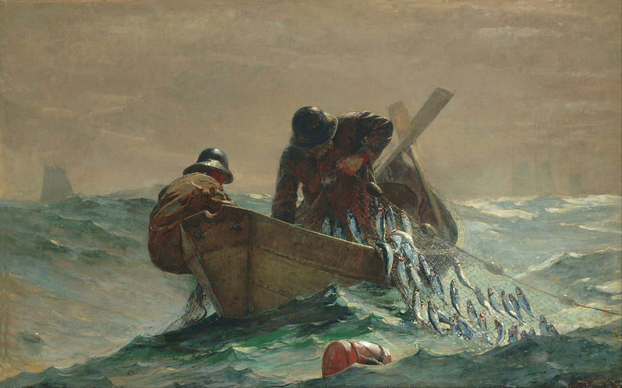 The Herring Net  by Winslow Homer 1885 Painting by Winslow Homer