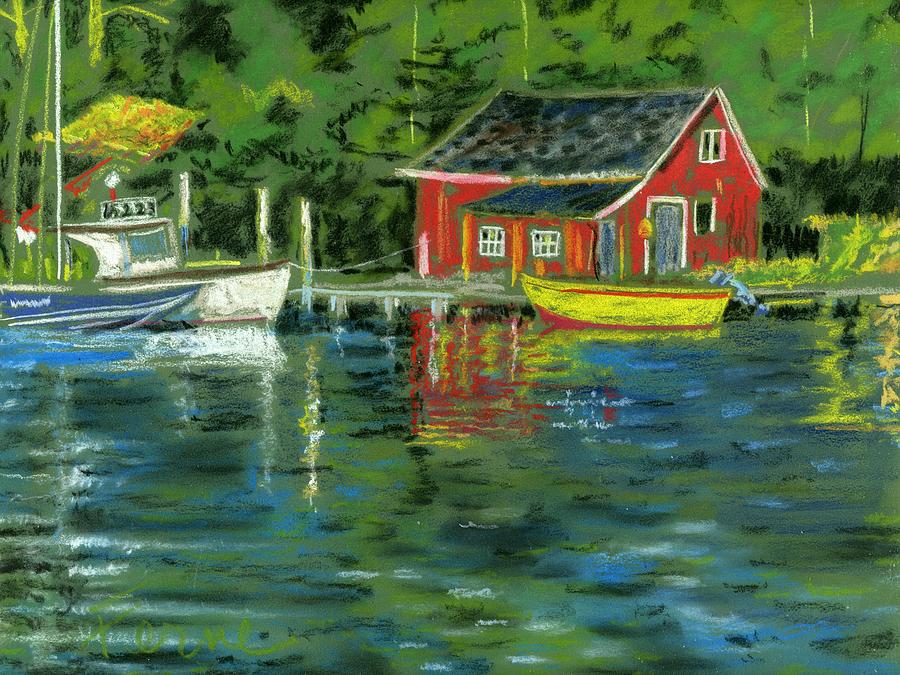 Boat Painting - The Hideaway by Ferne McGinnis