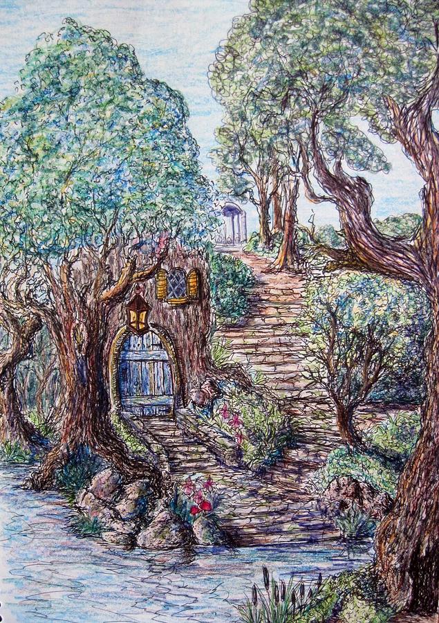 The hideaway Drawing by Megan Walsh