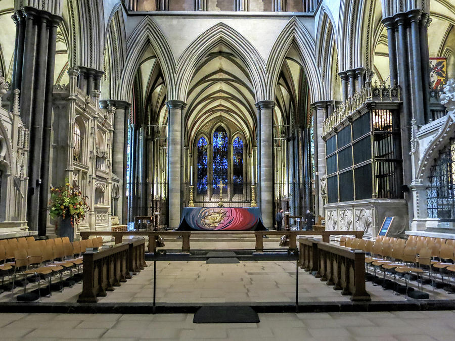 Architecture Photograph - The High Altar in Salisbury Cathedral by Phyllis Taylor
