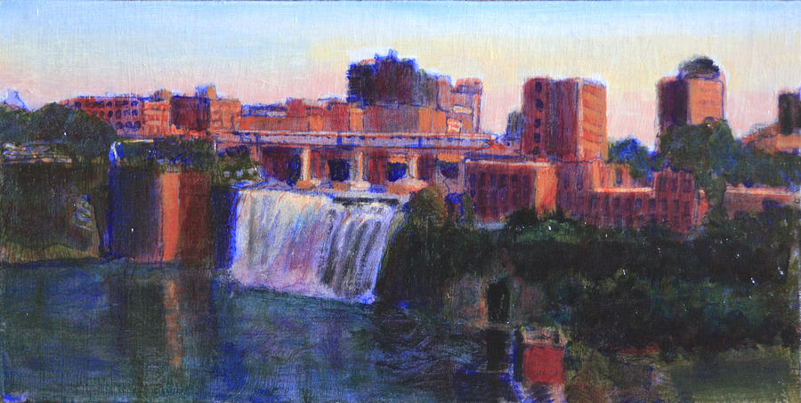 The High Falls Painting by David Zimmerman
