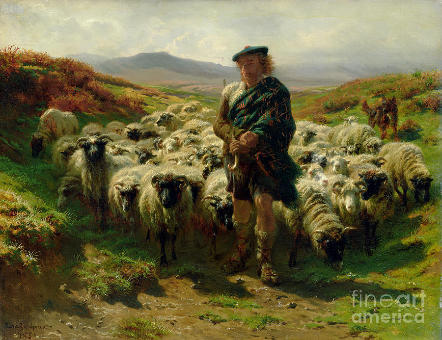 The Painting - The Highland Shepherd by Rosa Bonheur